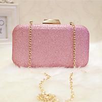 Women Evening Bag PU All Seasons Event/Party Party Evening Club Baguette Magnetic Blushing Pink