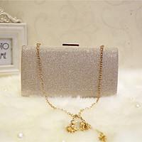 Women Evening Bag PU All Seasons Event/Party Party Evening Club Baguette Magnetic Silver Black Gold Champagne