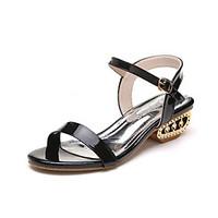 Women\'s Sandals Summer Fall Club Shoes Comfort Peep Toe All Match Fashion Dress Casual Block Heel Buckle Champagne Sliver Black Gold
