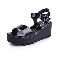 womens sandals summer comfort pu outdoor walking creepers buckle silve ...