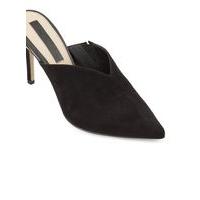 womens lychee stiletto mules black