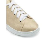 Womens ELODIE Washed Metallic Trainers, Gold Colour