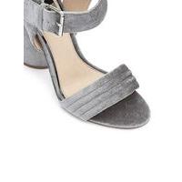 womens cai velvet backless sandals grey