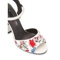 Womens CHAPTER Embroidered Sandals, White