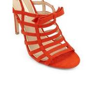 Womens CHATTER Red Cage Bow Sandals, Red