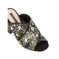 Womens CHILL Embellished Mule, Gold Colour