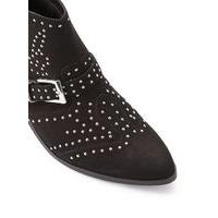Womens DELTA Stud Ankle Boots, Black
