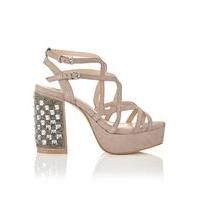 womens chase platform jewel sandal dark grey