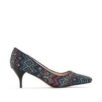 woven ethnic inspired heels