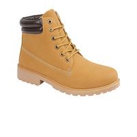 Womens Peak Lace Up Worker Boots In Sand