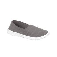 Womens Nadia Elasticated Slip On Plimsolls in Grey