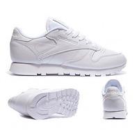 womens classic leather pearlized trainer