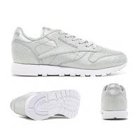 Womens Classic Leather Diamond Syn Trainer