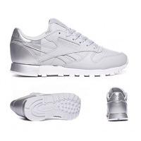 Womens Classic Leather Matte Shine Trainer