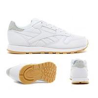 Womens Classic Leather Diamond Trainer