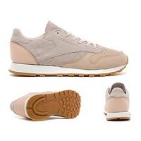 womens classic leather golden neutrals trainer