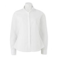 Womens White Cutaway Round Collar Semi-Fitted Shirt 12 - Savile Row