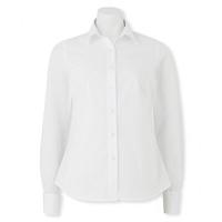 Womens White Semi-Fitted Shirt 10 - Savile Row