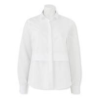 Womens White Pleated Waist Relaxed Fit Shirt 14 - Savile Row