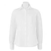 Womens White Satin Stripe Semi-Fitted Shirt 18 - Savile Row