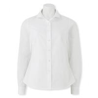 womens white round collar semi fitted shirt 12 savile row