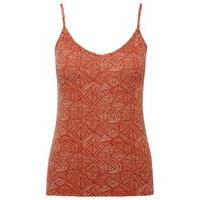 Women\'s Ladies sleeveless Spaghetti strap summer tile print jersey cami vest top
