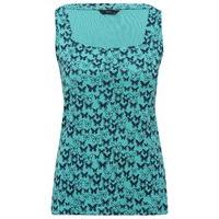 womens ladies pure cotton sleeveless butterfly print square neck jerse ...