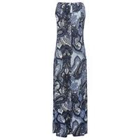 womens ladies sleeveless paisley print sequin embellished slim fit flo ...