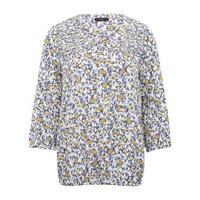 womens ladies 34 sleeve lightweight v neck butterfly print pin tuck de ...