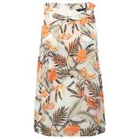 Women\'s Ladies sleeveless summer floral print split layer drape front formal shell top