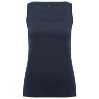 womens ladies plain basic pure cotton sleeveless square neck jersey ve ...