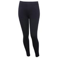 Women\'s Ladies Plus size cotton stretch jersey full length Elastic waistband plain navy casual leggings