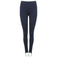 womens ladies classic full length cotton stretch jersey plain stirrup  ...