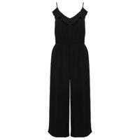 womens ladies plain sleeveless spaghetti strap frill v neck straight l ...