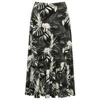 womens ladies black and white tropical printed pull on lightweight jer ...