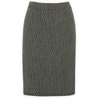 Women\'s Ladies Petite size jersey stretch textured polka dot spot jacquard high waist pencil skirt