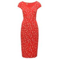 womens boutique ladies short sleeve polka dot spot print flattering sh ...