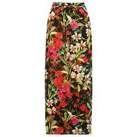 womens ladies multi coloured pull on tie front summer tropical floral  ...