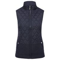 Women\'s Ladies sleeveless zip fastening padded Quilted funnel neck gilet jacket