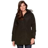 Women\'s Ladies Trespass Long Sleeve Long Length Waterproof Parka Coat with Detachable Faux Fur Trim Hood