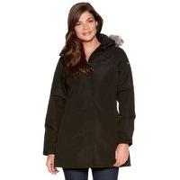 womens ladies trespass long sleeve long length waterproof parka coat w ...