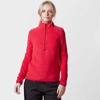 womens striped half zip fleece