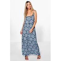 woven printed maxi dress multi