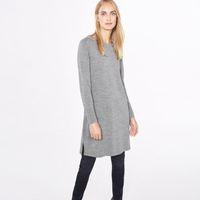 wool dress grey melange