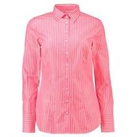 Women\'s Fuchsia & White Stripe Fitted Shirt - Single Cuff