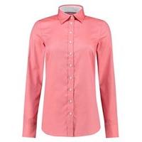 womens coral textured semi fitted shirt with contrast detail single cu ...