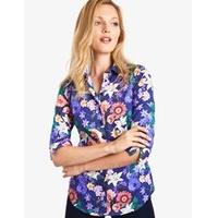 Women\'s Multi Colour Floral 3 Quarter Sleeve Fitted Stretch Shirt