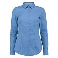 Women\'s Pastel Blue Fitted Shirt - Single Cuff