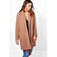 Wool Look Coat - camel