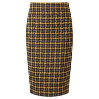 Wool Pencil Skirt (Yellow Oversized Check / 14)